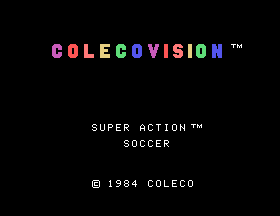 Super Action Soccer Title Screen
